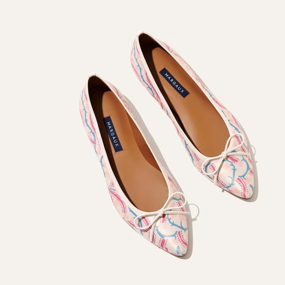 Happy Menocal x Margaux The Pointe flats in Ivory